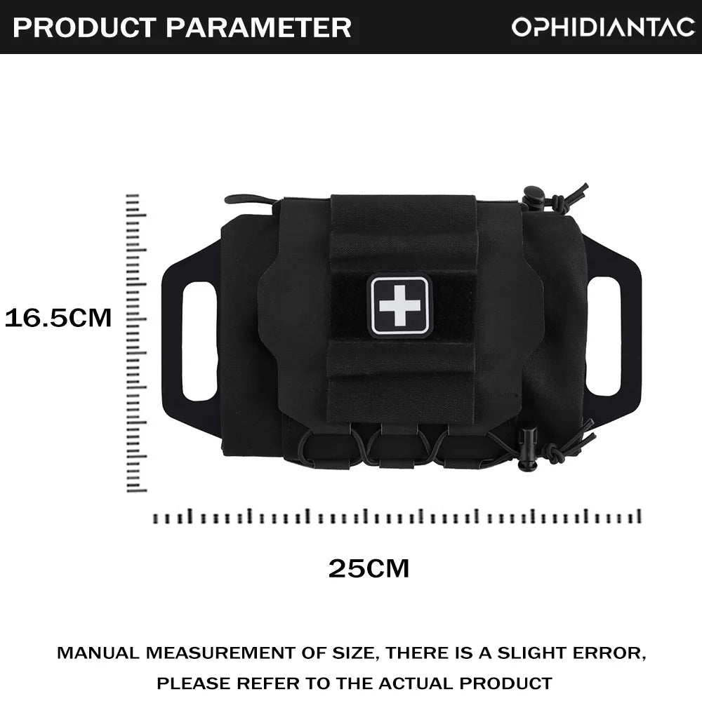 Kit de Premiers Secours OPHIDIANTAC IFAK - Poche Médicale MOLLE pour Déploiement Rapide, Sac de Chasse et Kit de Survie - BLACKBEARD OUTDOOR INDUSTRIES