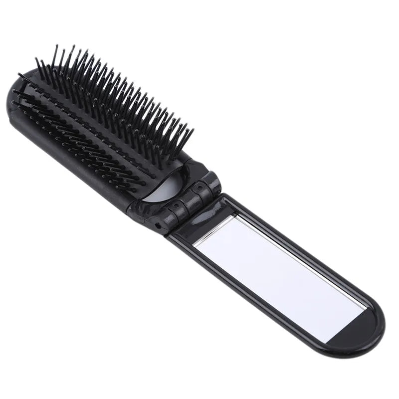 Peigne Pliant en Plastique avec Miroir Portable – Peigne de Maquillage Pratique et Élégant, Accessoire de Mode pour Femme, Idéal pour Sac à Main - BLACKBEARD OUTDOOR INDUSTRIES