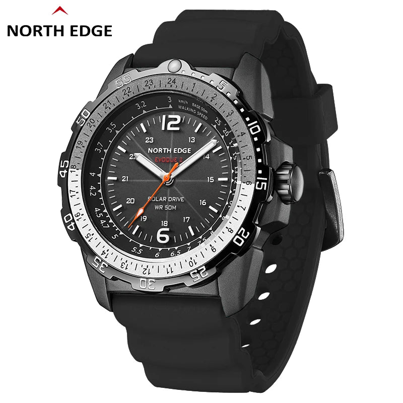Montre Militaire Digitale Homme "EVOQUE 2" – Montre de Sport Solaire, Étanchéité 50M, Fonction Luminovore et Écologique - BLACKBEARD OUTDOOR INDUSTRIES
