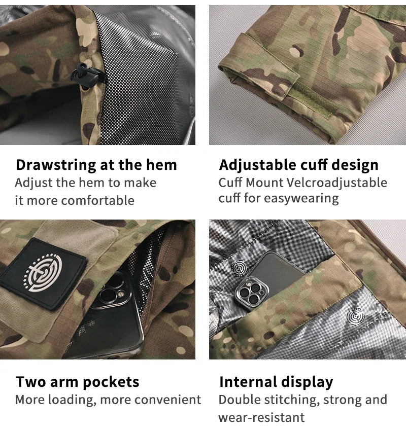 Ensemble d’Hiver Chasse Outdoor – Veste et Pantalon Camouflage Épais, Chauds, Imperméables, Uniforme Tactique Résistant à l’Usure - BLACKBEARD OUTDOOR INDUSTRIES