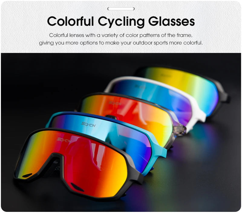 Lunettes de Vélo SCVCN UV400 - Lunettes de Sport pour Homme et Femme, Protection UV - BLACKBEARD OUTDOOR INDUSTRIES
