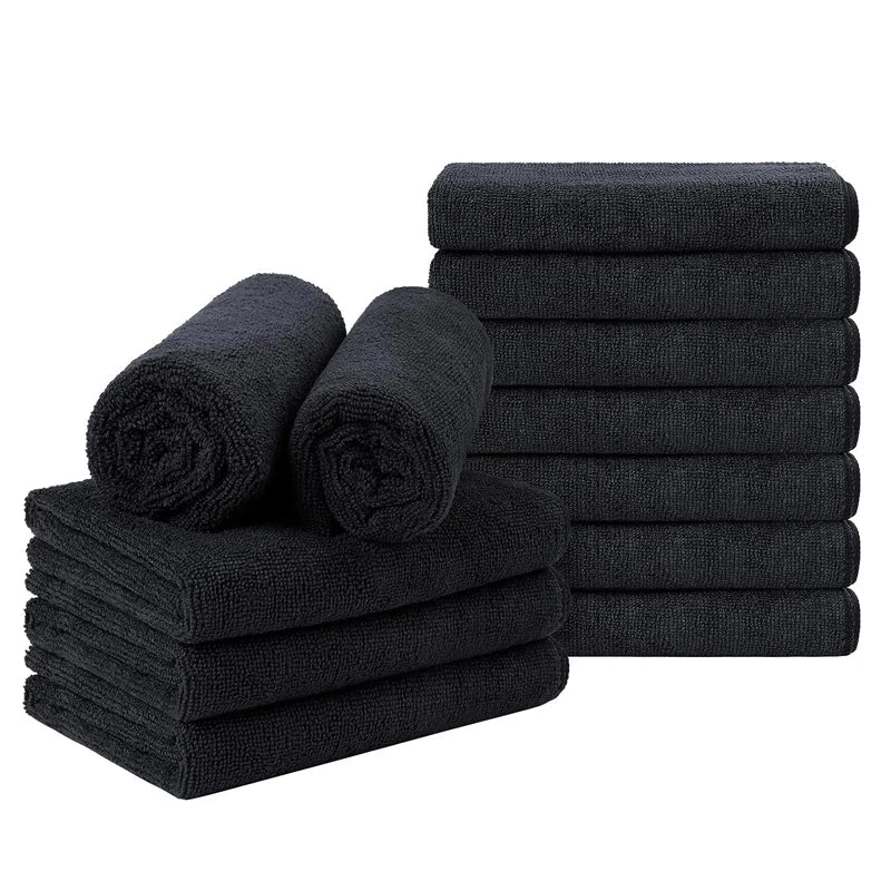 Serviettes Microfibre Noires Professionnelles – Lot de 2 ou 5 Ma boutique