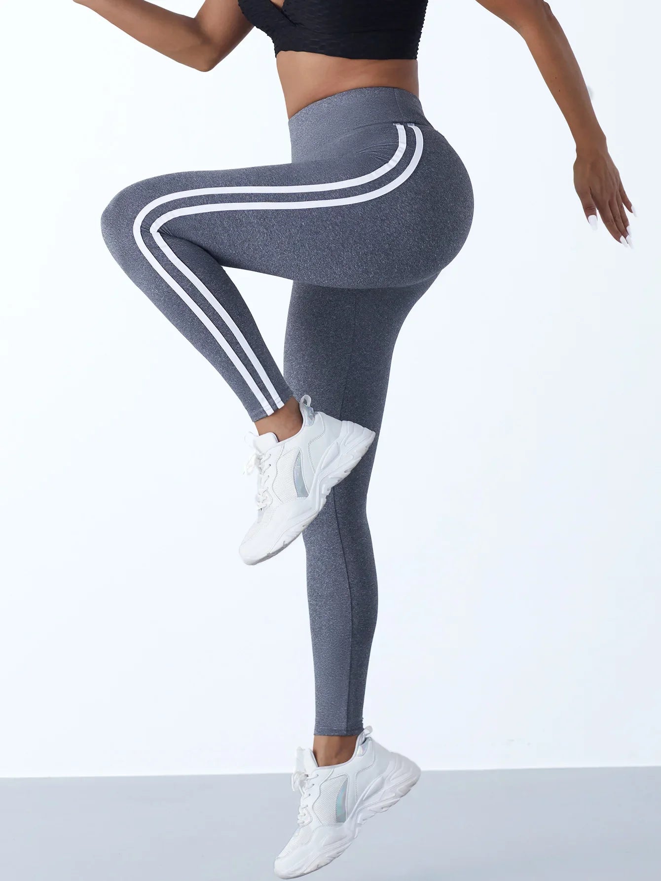 Legging Femme Taille Haute à Rayures – Effet Fessier Galbé et Coupe Sport Ajustée - BLACKBEARD OUTDOOR INDUSTRIES