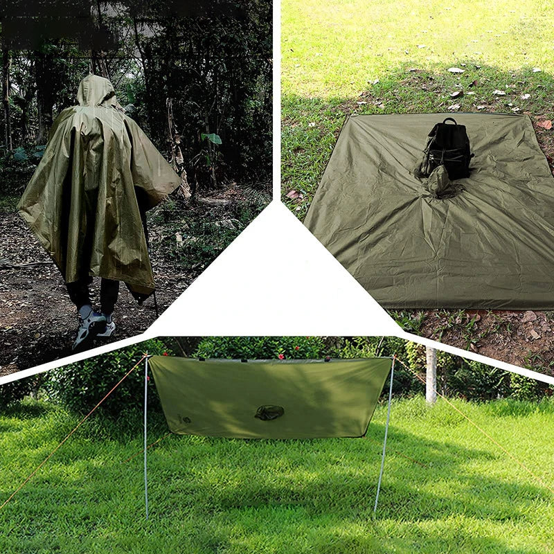 Poncho de Pluie Ultra-Résistant pour Randonnée et Camping - Imperméable, Léger, Universel, pour Hommes et Femmes BLACKBEARD OUTDOOR INDUSTRIES