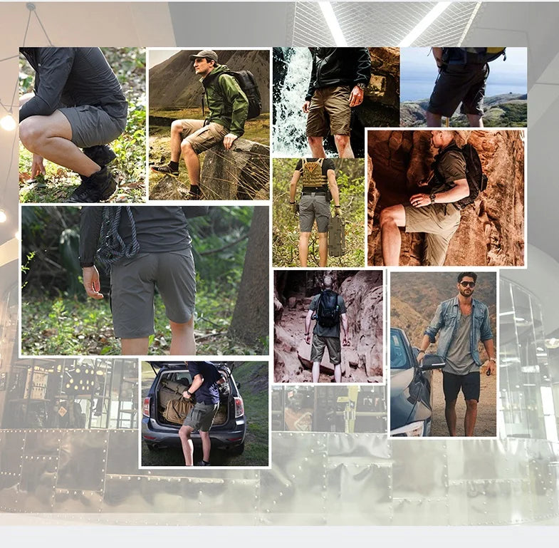 Short Cargo Tactique Homme Été — Randonnée, Camping, Urbain, Multi-Poches, Grande Taille, Imperméable - BLACKBEARD OUTDOOR INDUSTRIES
