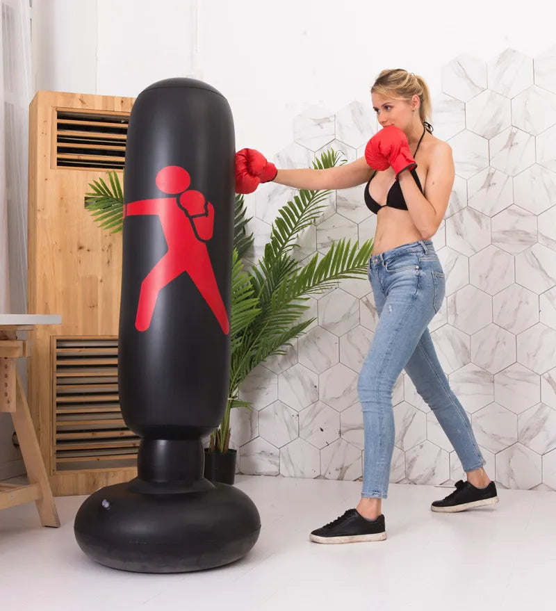 Sac de Frappe Gonflable 120 cm - Sac de Boxe PVC pour Adultes et Enfants - BLACKBEARD OUTDOOR INDUSTRIES
