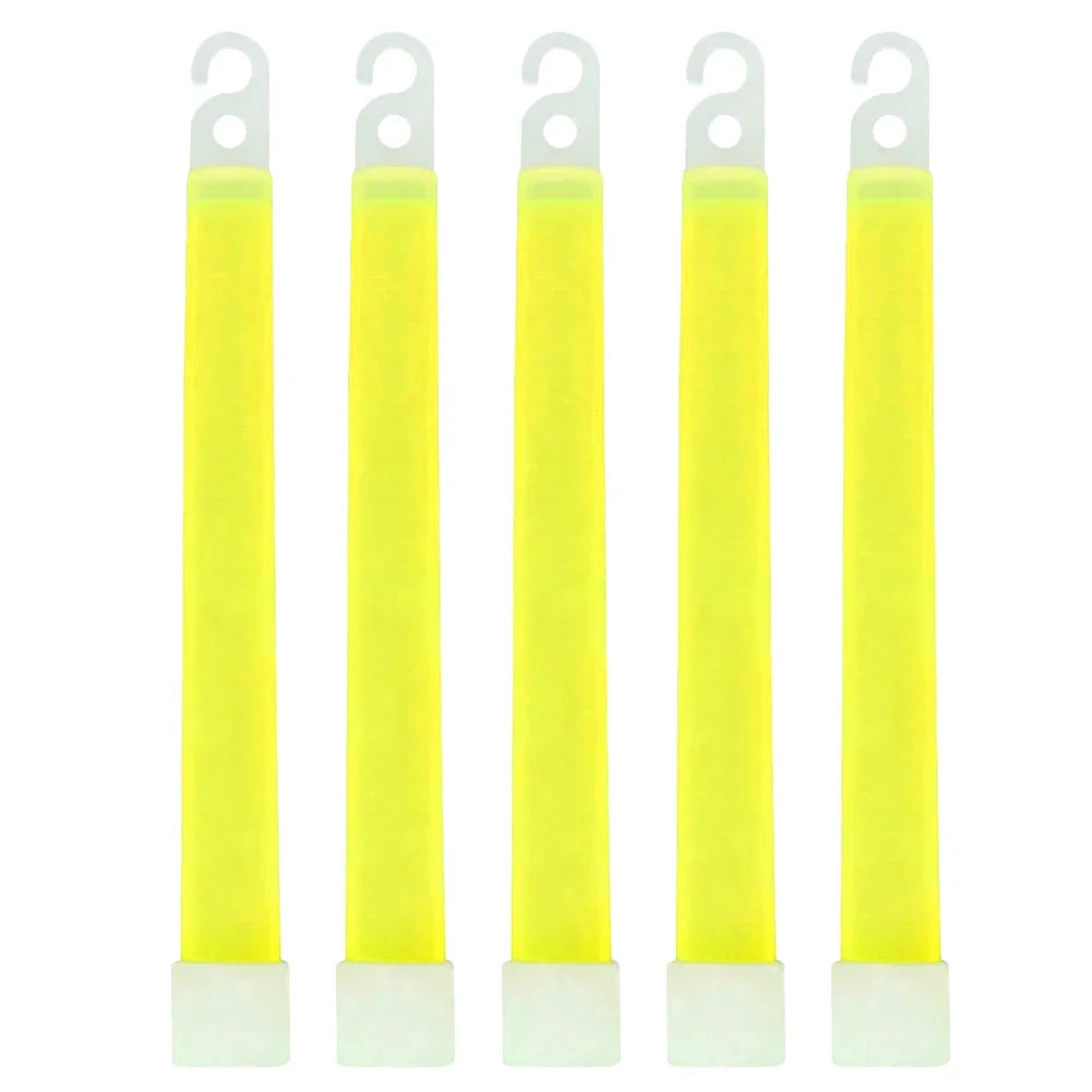 Lot de 50 Bâtons Lumineux Fluorescents 15 cm Équipement de Survie Militaire | Camping, Randonnée, SOS, Urgence, Fête | - BLACKBEARD OUTDOOR INDUSTRIES