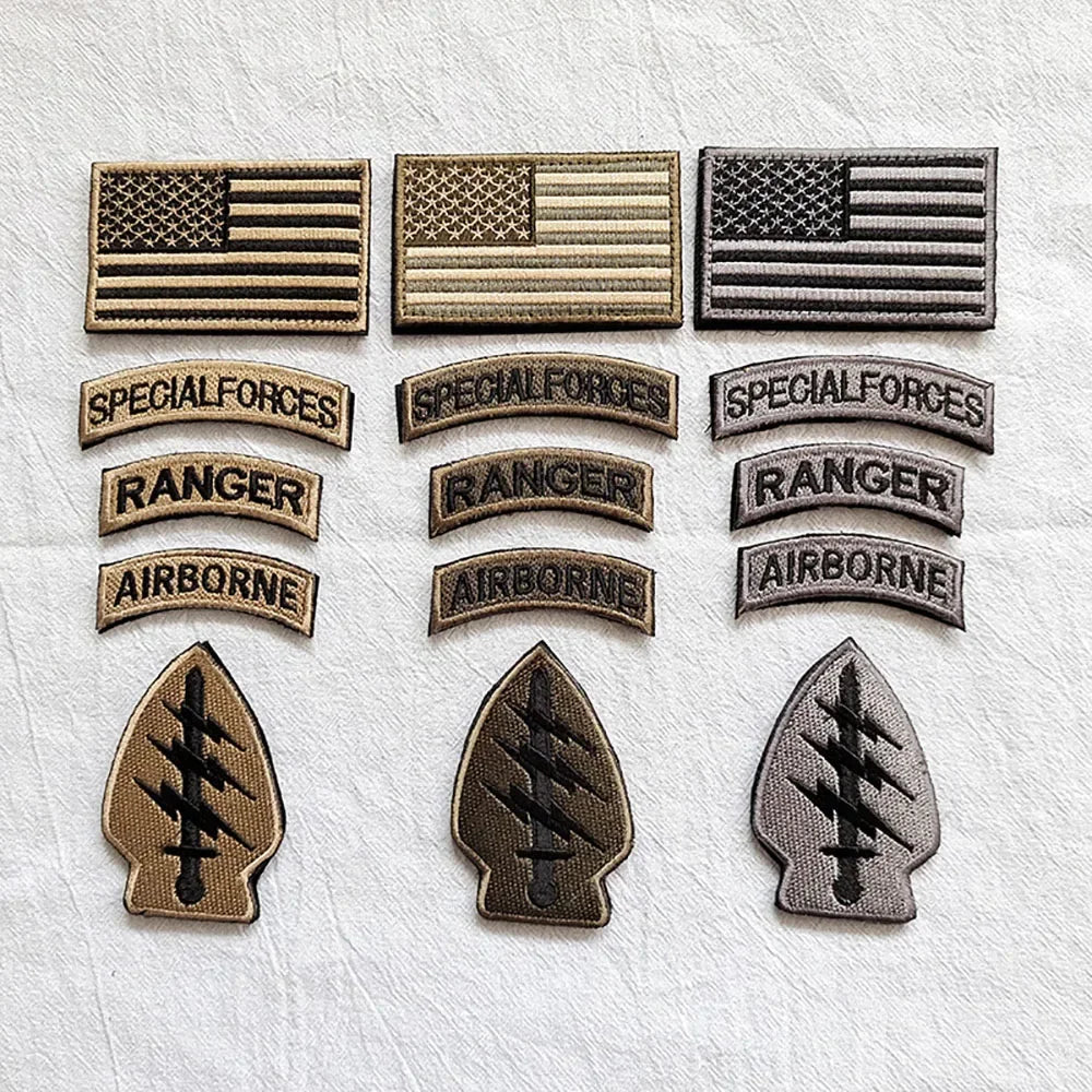 Patch Brodé Forces Spéciales avec Drapeau des États-Unis – avec Velcro pour Casque, Vêtements et Équipements Militaires - BLACKBEARD OUTDOOR INDUSTRIES