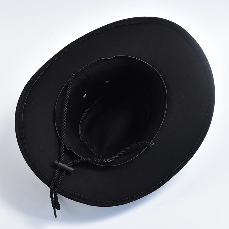 Chapeau Western en suede Synthétique – Large Bord Vintage pour Gentleman & Cowgirl - BLACKBEARD OUTDOOR INDUSTRIES
