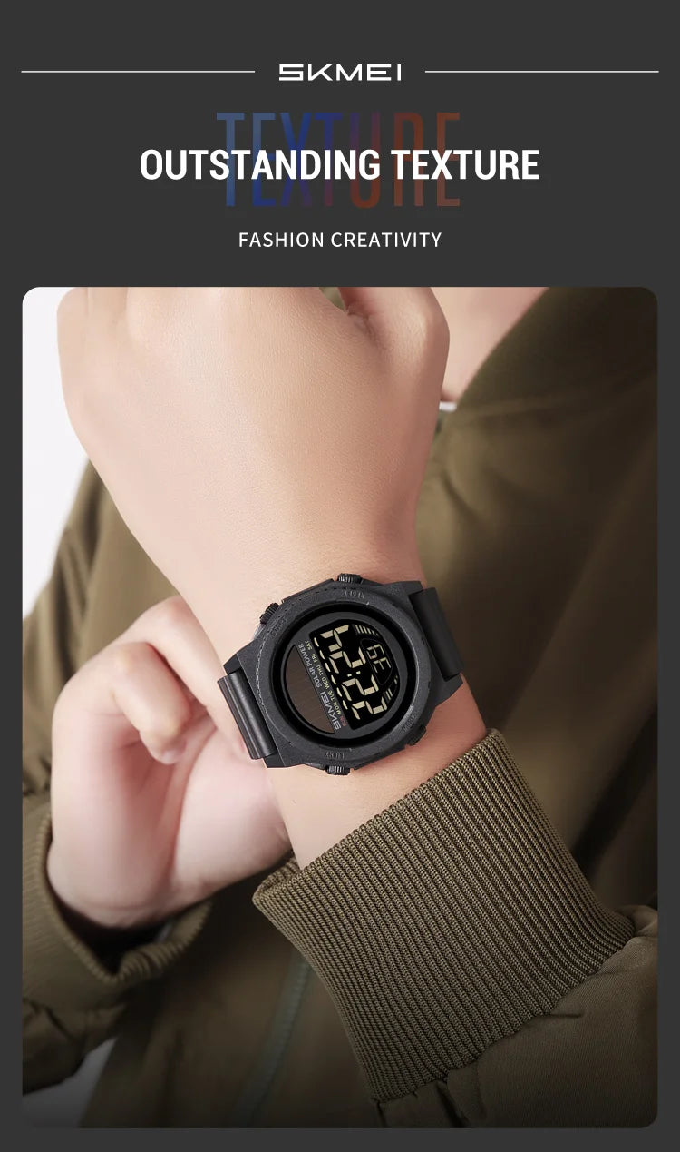 Montre Digitale SKMEI 2358 – Énergie Solaire – Étanche 5ATM – Homme & Femme - BLACKBEARD OUTDOOR INDUSTRIES