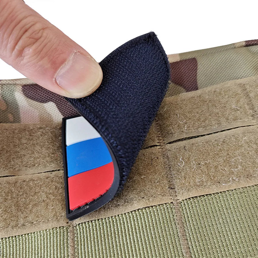Patch PVC 3D Drapeau Russe – Patch en Caoutchouc, Style Militaire, Accessoires DIY pour Vêtements, Sacs, et Badges - BLACKBEARD OUTDOOR INDUSTRIES
