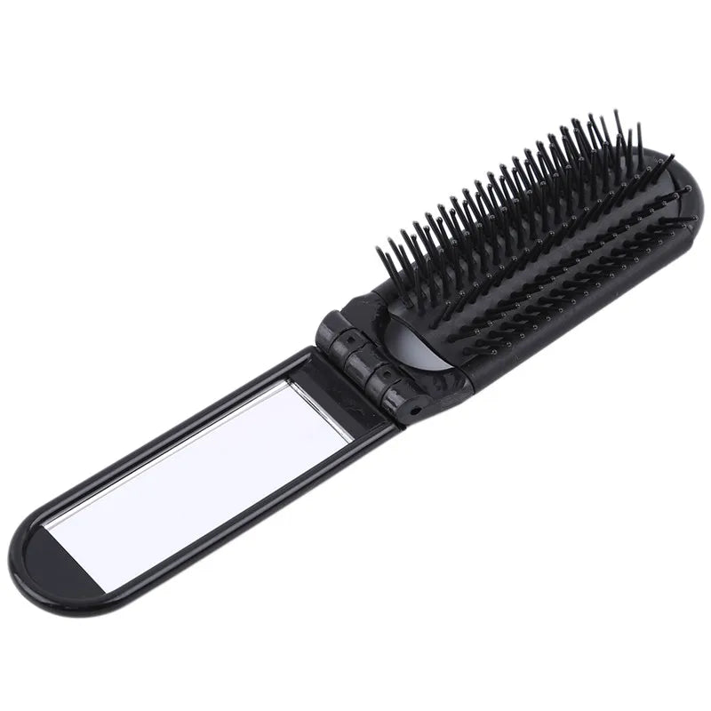 Peigne Pliant en Plastique avec Miroir Portable – Peigne de Maquillage Pratique et Élégant, Accessoire de Mode pour Femme, Idéal pour Sac à Main - BLACKBEARD OUTDOOR INDUSTRIES