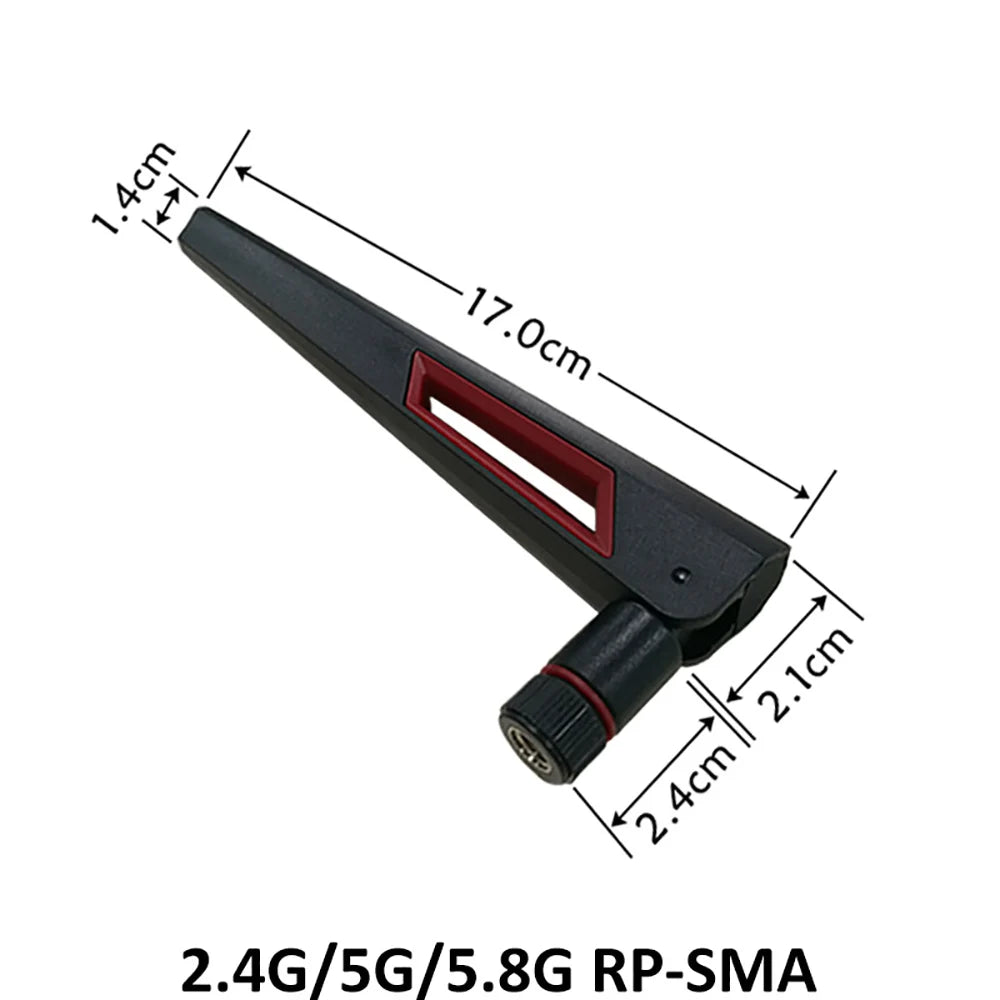 Antenne WiFi 10dBi Haute Performance | Double Bande 2.4Ghz / 5Ghz / 5.8Ghz | Connecteur RP-SMA ou SMA Male – 19.5 cm - BLACKBEARD OUTDOOR INDUSTRIES