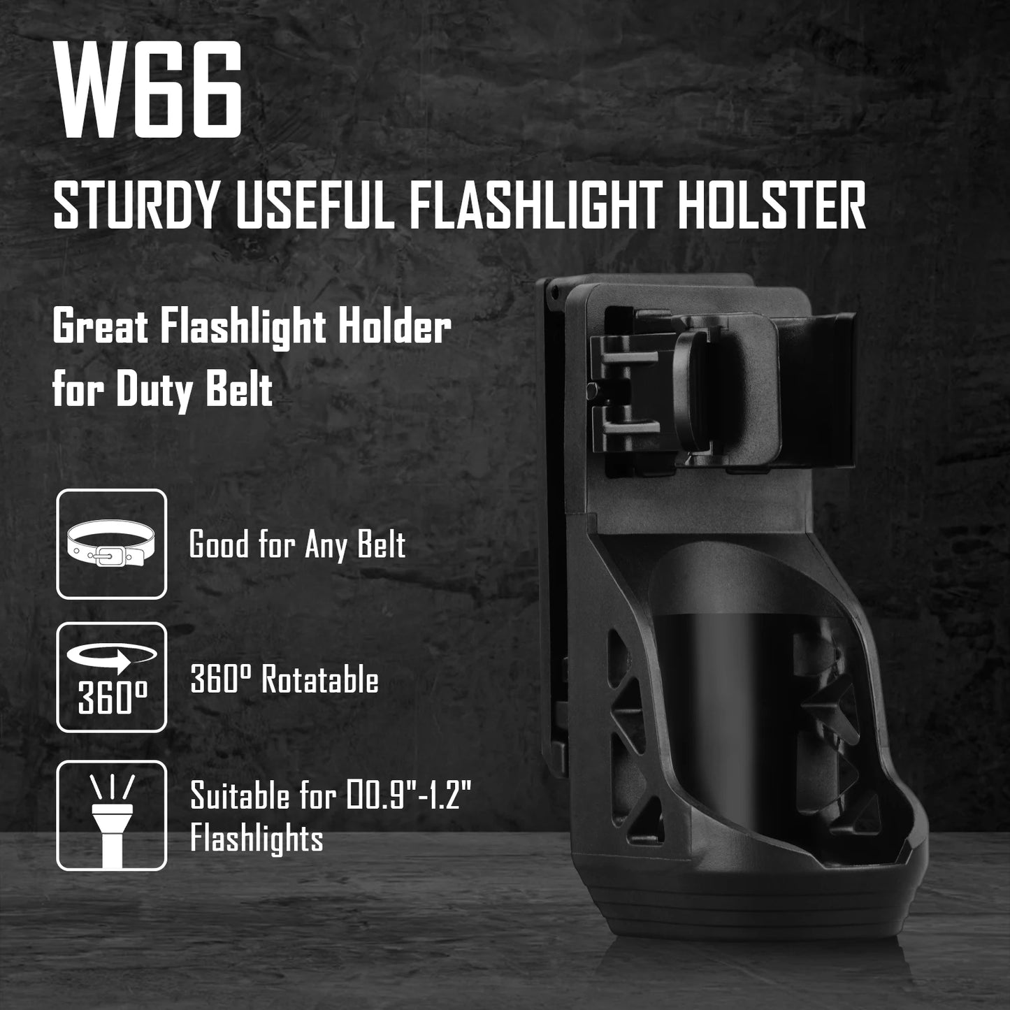 Lampe Torche Tactique UltraFire WF-501B Pro – 1200 Lumens Rechargeable avec Clip Ceinture Tactique W66 - BLACKBEARD OUTDOOR INDUSTRIES