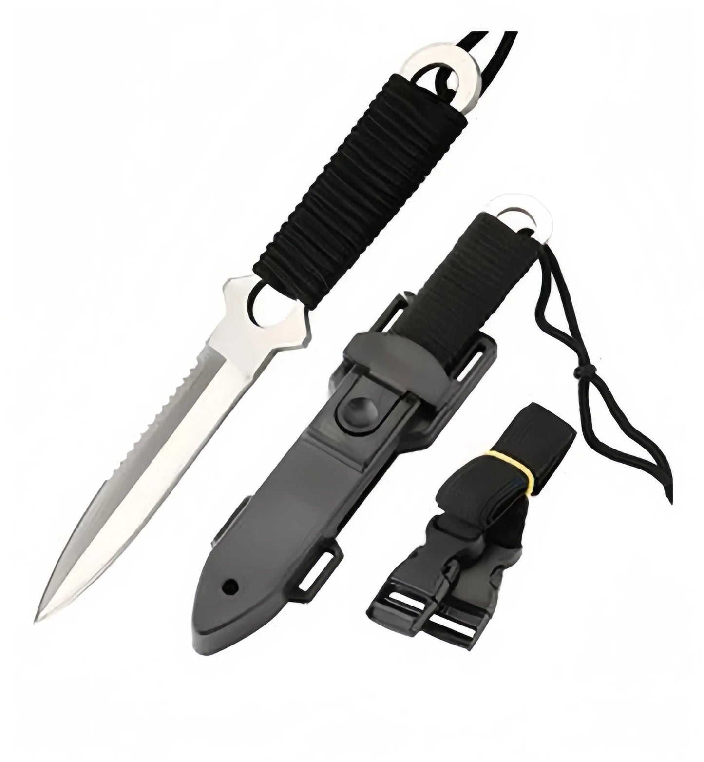 Couteau Tactique de Haute Dureté – Couteau Fixe de Terrain avec Lame en Acier Inoxydable, Poignée Ergonomique et Étui ABS BLACKBEARD OUTDOOR INDUSTRIES