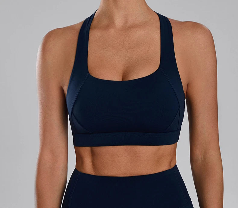 Mileegirl – Brassière de Sport Femme à Fort Maintien | Bretelles Larges & Dos Croisé | Yoga, Fitness, Running - BLACKBEARD OUTDOOR INDUSTRIES