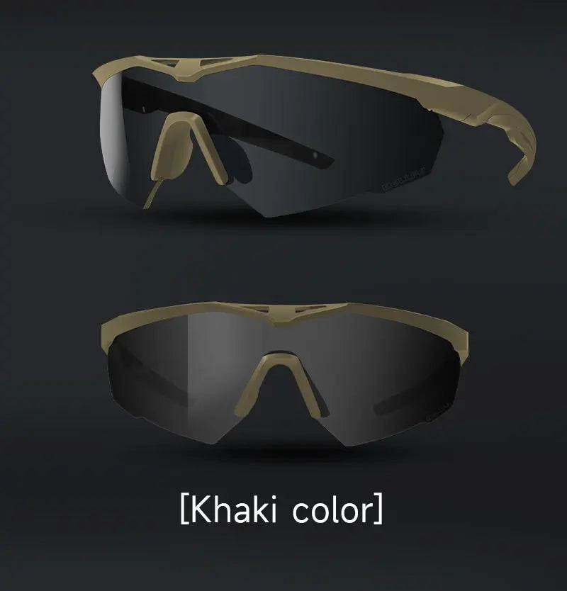 Lunettes Tactiques de Tir 3 Lentilles - Lunettes Résistantes aux Impacts, Anti-buée et Anti-vent BLACKBEARD OUTDOOR INDUSTRIES