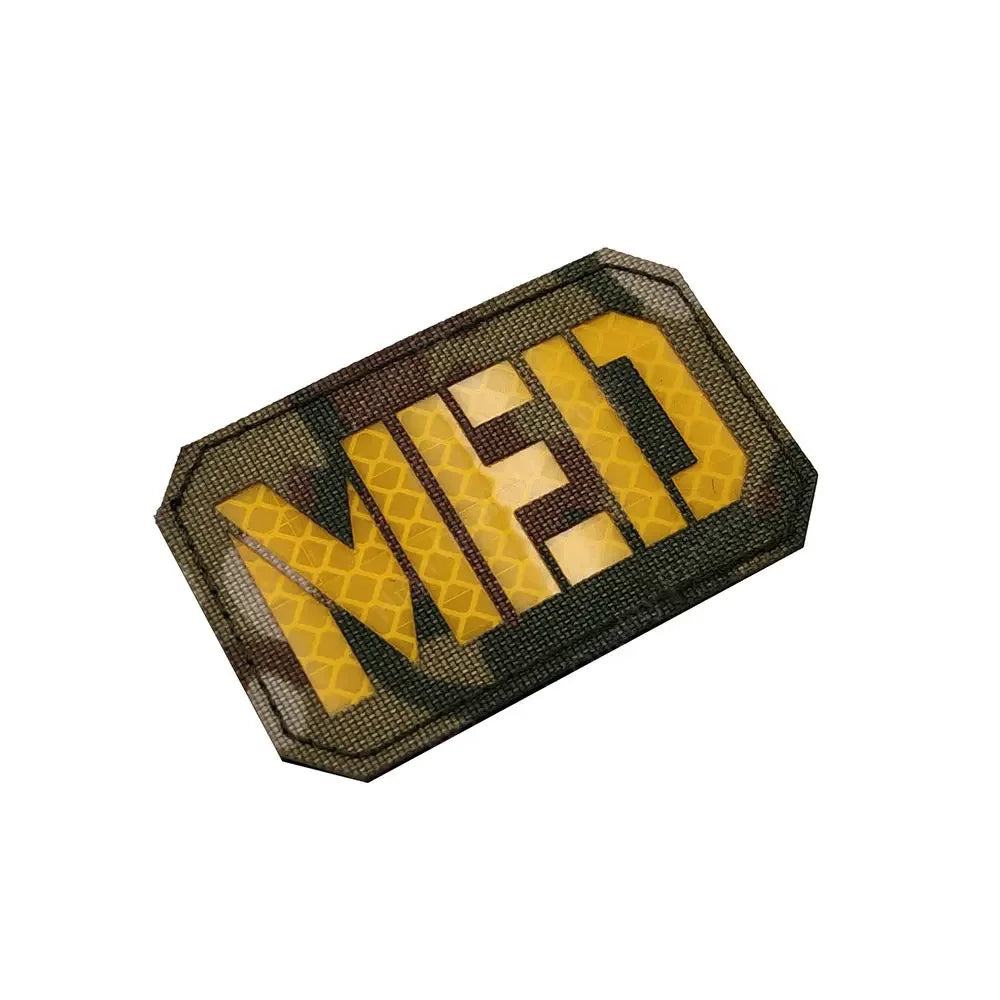 MEDIC Embroidered Patch IR Reflective Glow in Dark Tactical Military Patches Medical MED EMT PARAMEDIC Emblem PVC Rubber Badges - BLACKBEARD OUTDOOR INDUSTRIES