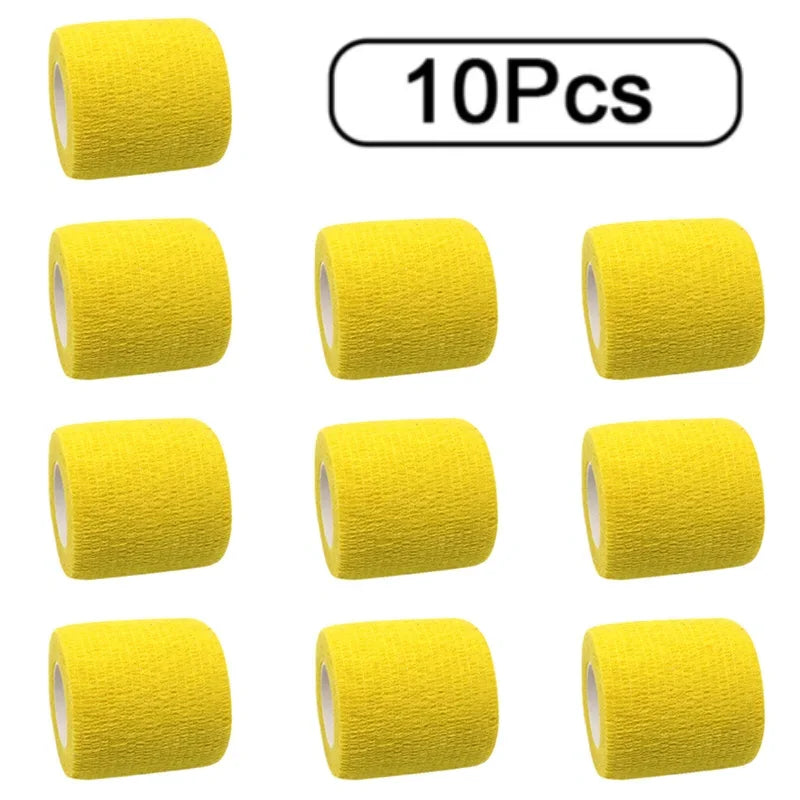 10 Rouleaux de Bande Auto-adhésive Élastique - Bandage Sportif, Tape de Protection pour Articulations (Genou, Doigt, Épaule) et Accessoires Tatouage - BLACKBEARD OUTDOOR INDUSTRIES