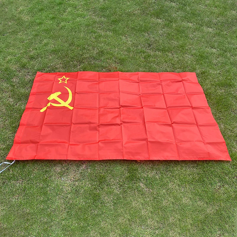 Drapeau de l'Union des Républiques Socialistes Soviétiques (URSS) - 90x150 cm – Polyester – Drapeau de la Révolution Rouge BLACKBEARD OUTDOOR INDUSTRIES