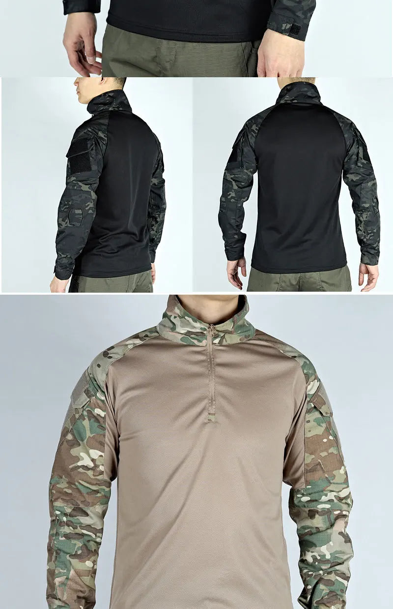 T-shirt Militaire à Manches Longues – Vêtement Tactique Respirant pour Entraînement, Chasse, Randonnée et Travail – Unisexe BLACKBEARD OUTDOOR INDUSTRIES