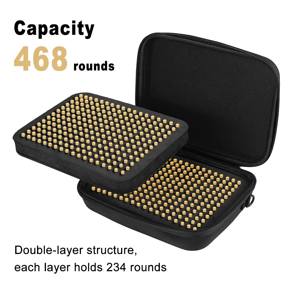 Boîte de Rangement pour Munitions .22LR / 9mm – Jusqu’à 468 Cartouches – Pochette Organiseur de Balles pour Pistolet et Fusil Ma boutique