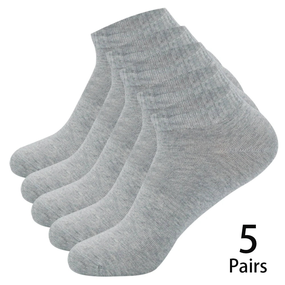 5 Paires de Chaussettes Basses pour Hommes – Coton, Couleur Unie (Noir/Blanc) BLACKBEARD OUTDOOR INDUSTRIES