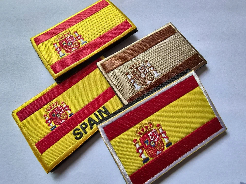 Patch Brodé Drapeau Espagnol – Patch Velcro 3D Écologique, Idéal pour Vêtements, Sacs, Accessoires et DIY - BLACKBEARD OUTDOOR INDUSTRIES