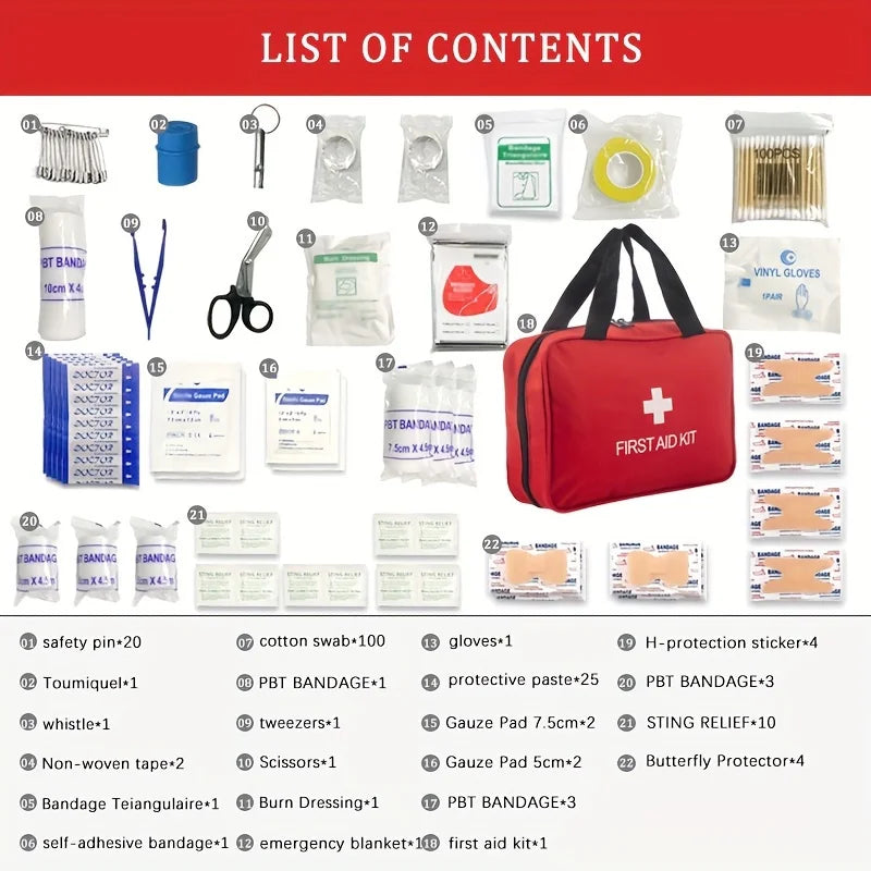 Trousse de Premiers Secours Multiservices – Kit Médical Portable pour Activités Extérieures (Randonnée, Camping, Chasse, etc.) - BLACKBEARD OUTDOOR INDUSTRIES