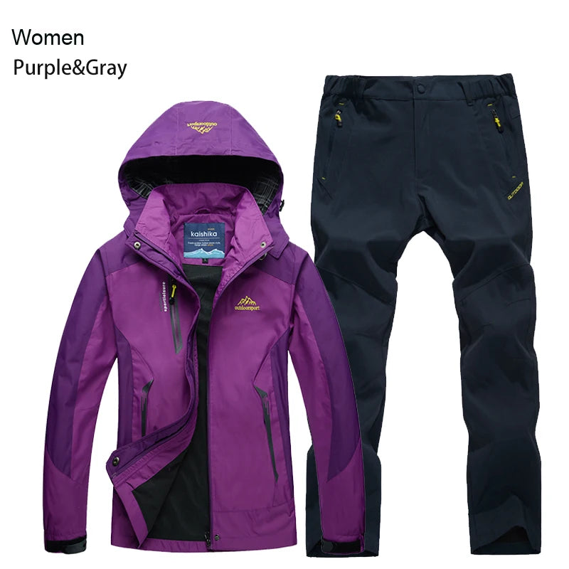 Ensemble Veste & Pantalon de Randonnée Femme TRVLWEGO | Imperméable 20000MM | Coupe-Vent | Outdoor Camping Trekking - BLACKBEARD OUTDOOR INDUSTRIES