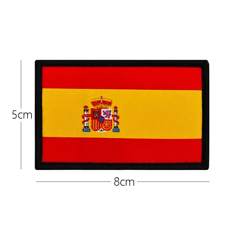 Patch Brodé Drapeau Espagnol – Patch Velcro 3D Écologique, Idéal pour Vêtements, Sacs, Accessoires et DIY - BLACKBEARD OUTDOOR INDUSTRIES