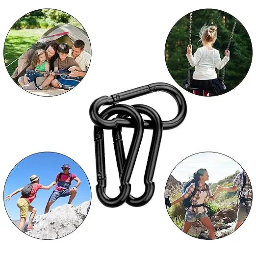 Mini Mousqueton en Alliage d'Aluminium – Lot de 10/50 pièces | Clip D-Type Pratique et Résistant pour Clés, Camping et Outdoor - BLACKBEARD OUTDOOR INDUSTRIES
