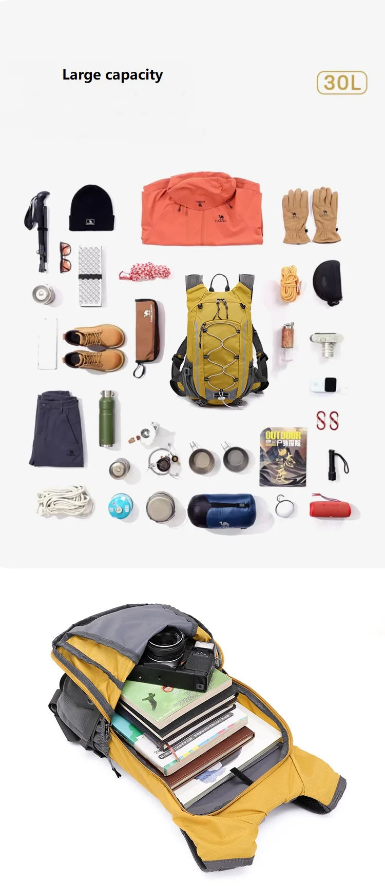 Sac à Dos Outdoor Ultraléger 20L – Étanche & Compact | Randonnée, Vélo, Camping - BLACKBEARD OUTDOOR INDUSTRIES