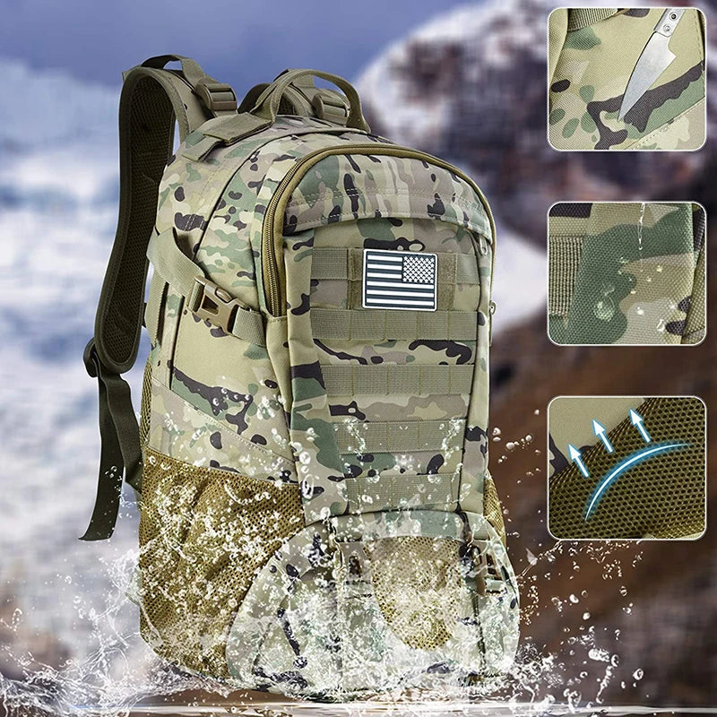 Sac à Dos Tactique Homme 35L INOXTO – Randonnée, Trekking, Camping, Voyage - BLACKBEARD OUTDOOR INDUSTRIES