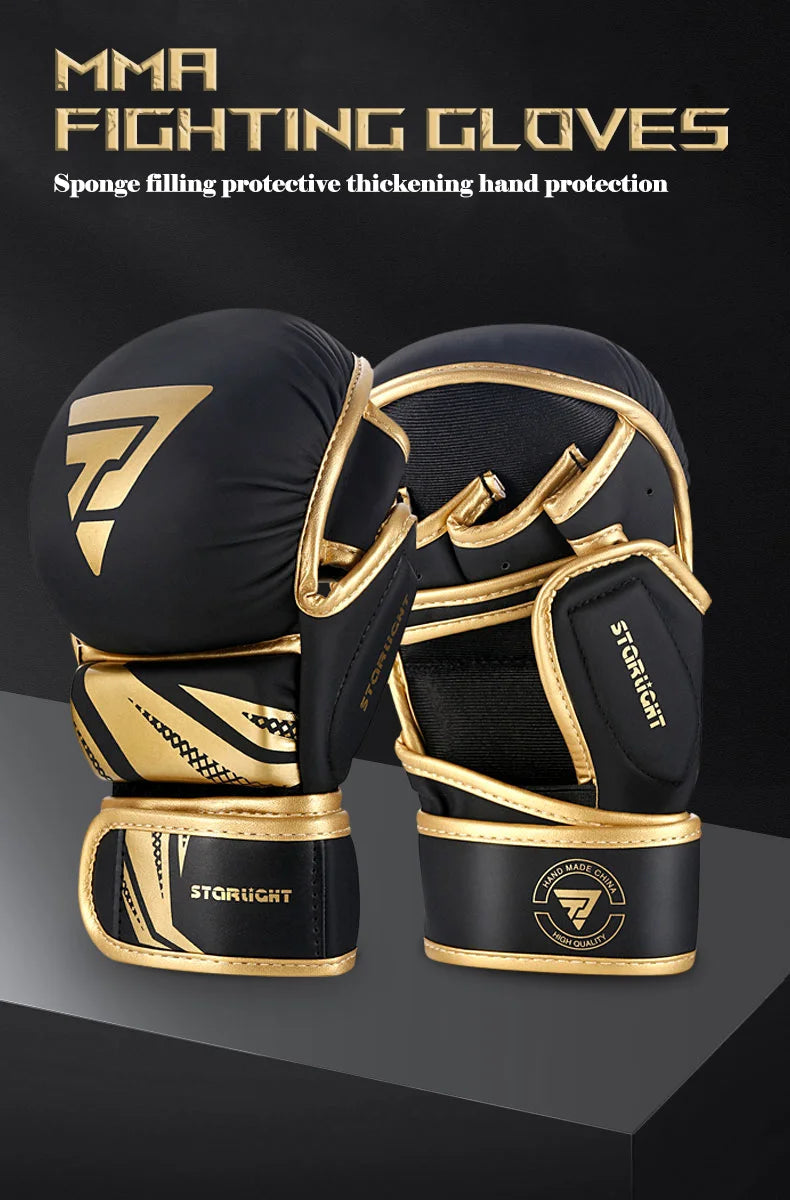 Gants de Boxe Professionnels MMA - Gants de Formation en PU pour Boxe, Karaté, Muay Thai et Arts Martiaux BLACKBEARD OUTDOOR INDUSTRIES