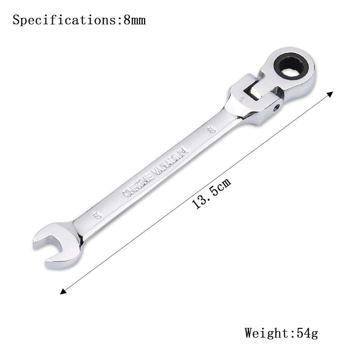 Clé à Cliquet Flexible 72 Dents en Acier Chrome Vanadium – 6 à 27 mm - BLACKBEARD OUTDOOR INDUSTRIES