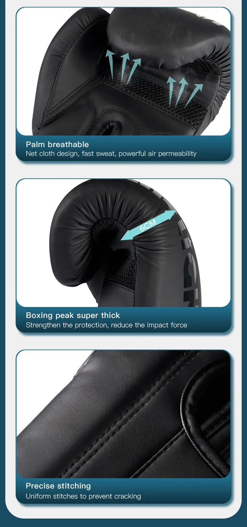 Gants de Boxe Professionnels 10/12/14/16 oz – Gants de Combat Muay Thai, MMA, Entraînement pour Hommes et Femmes - BLACKBEARD OUTDOOR INDUSTRIES