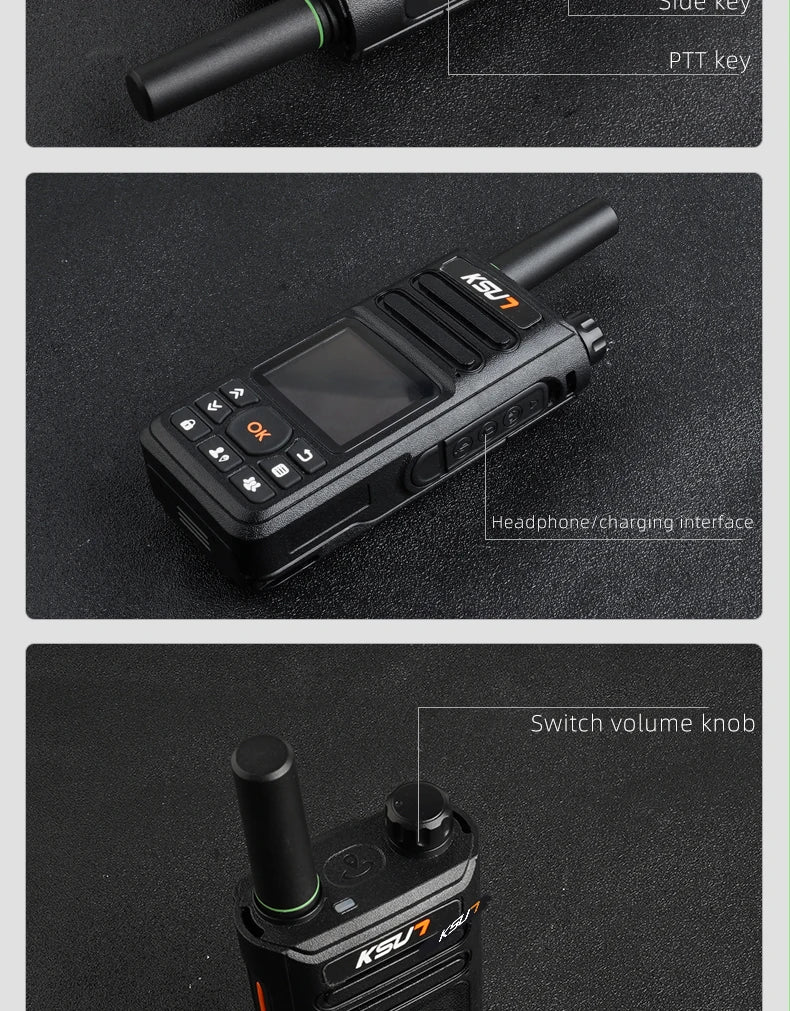 KSUT ZL18 Talkie-Walkie Professionnel 4G WiFi Zello POC — Communication Sans Limite - BLACKBEARD OUTDOOR INDUSTRIES