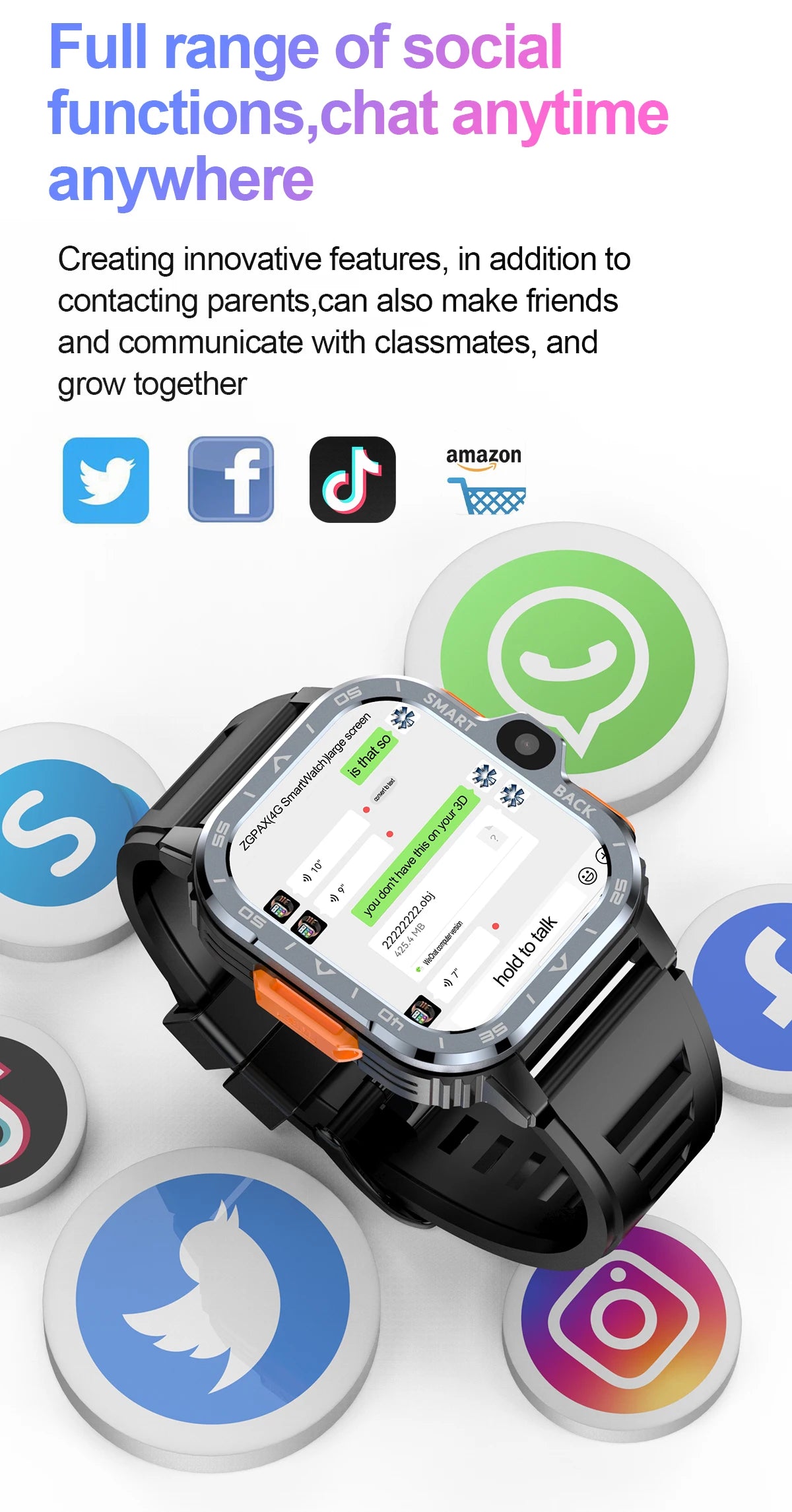 Montre Connectée VALDUS PGD Android – Écran 2,03", Double Caméra HD, 4G LTE, 64 Go ROM, NFC & WiFi - BLACKBEARD OUTDOOR INDUSTRIES