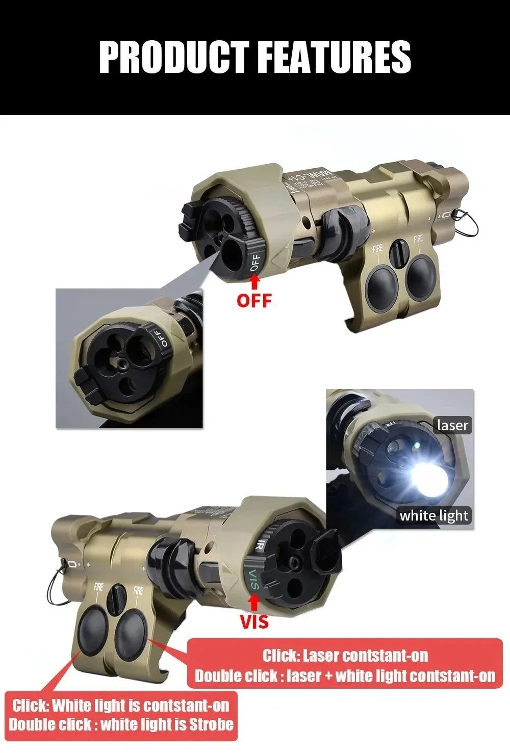 NGAL MAWL DBAL OGL Perst 4 RAID pointeur laser tactique Ma boutique