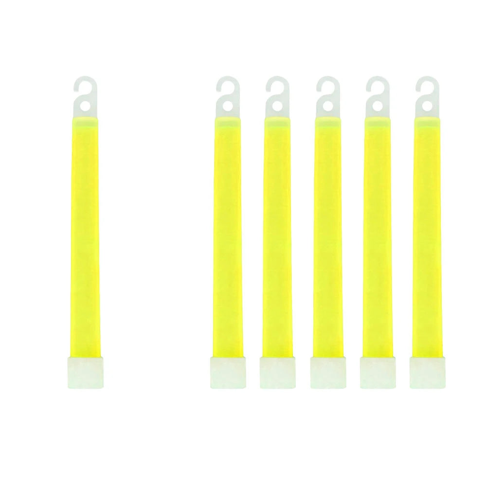 Lot de 50 Bâtons Lumineux Fluorescents 15 cm Équipement de Survie Militaire | Camping, Randonnée, SOS, Urgence, Fête | - BLACKBEARD OUTDOOR INDUSTRIES