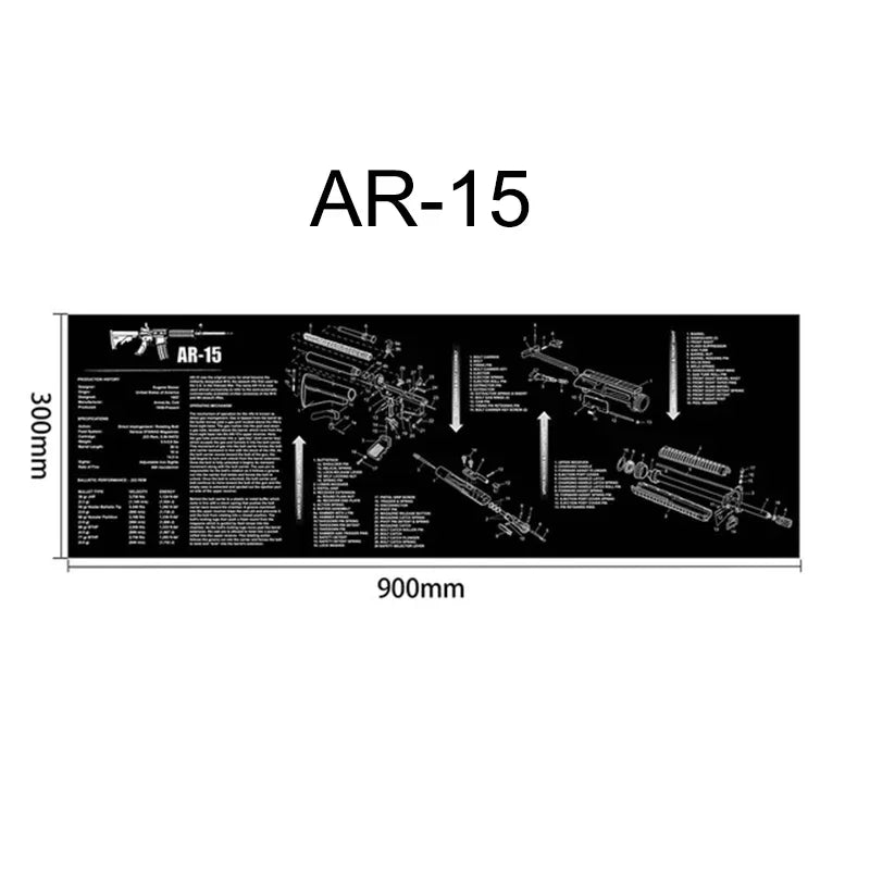 Tapis de Nettoyage pour Arme | Tapis Souris Multi-Armes – AR15, AK47, Remington 870, Glock, CZ75, P226, 1911… - BLACKBEARD OUTDOOR INDUSTRIES