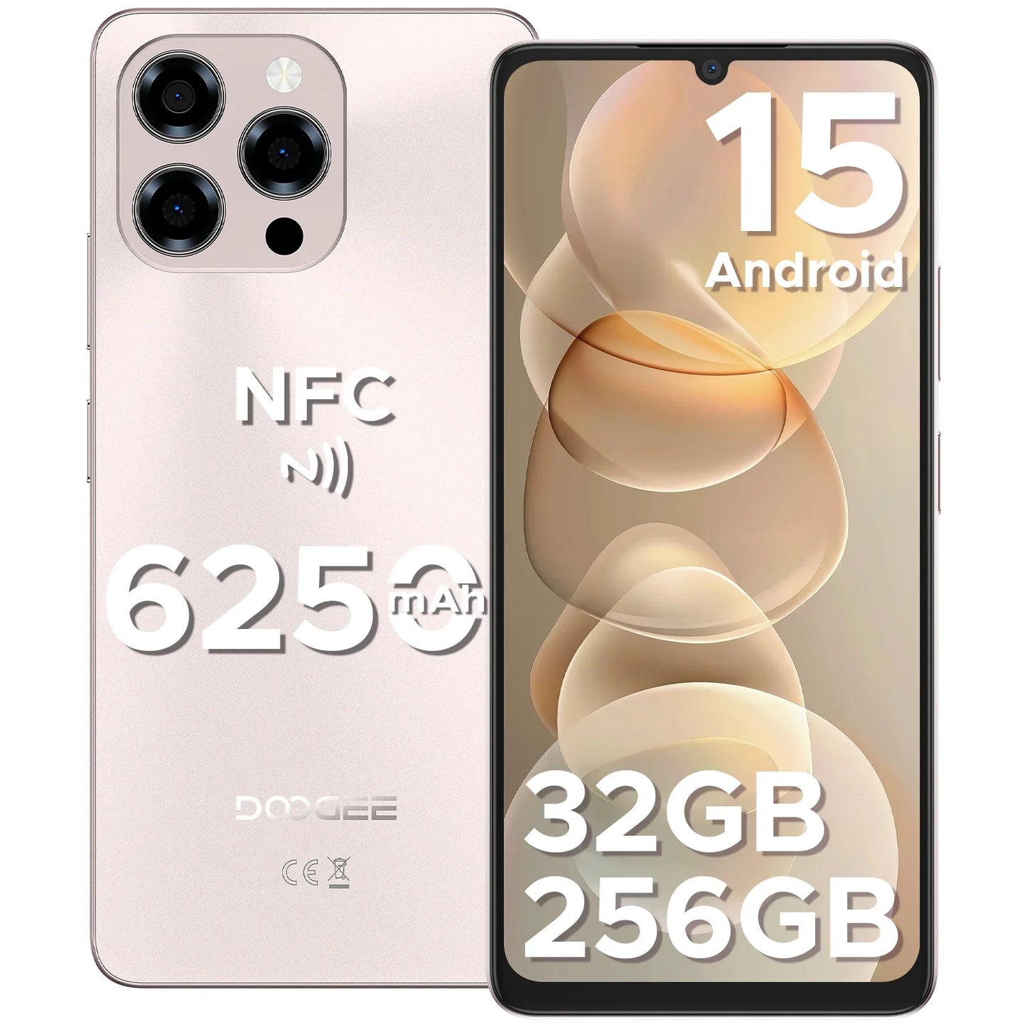 Doogee Note58 Pro – Smartphone Android 15 Global Version | 8 Go RAM + 256 Go ROM | Batterie 6250 mAh | Écran 6,75" HD+ | NFC - BLACKBEARD OUTDOOR INDUSTRIES