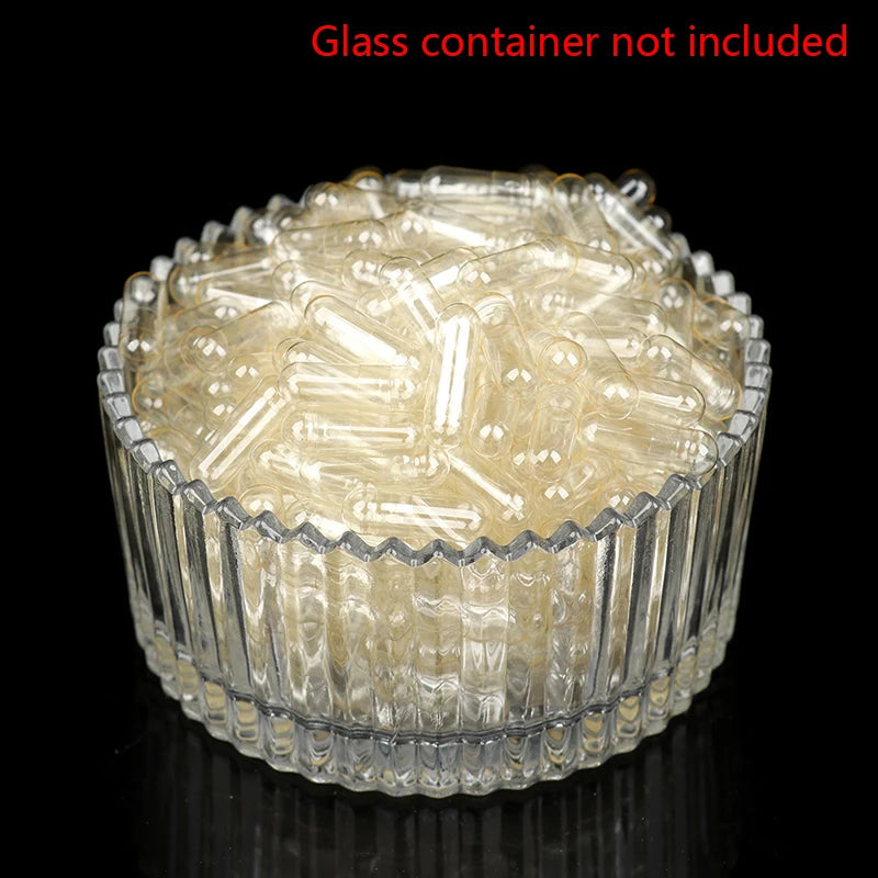 100PCS Capsules Vides en Gélatine Transparente - Taille Standard 00#, 0#, 1# Ma boutique