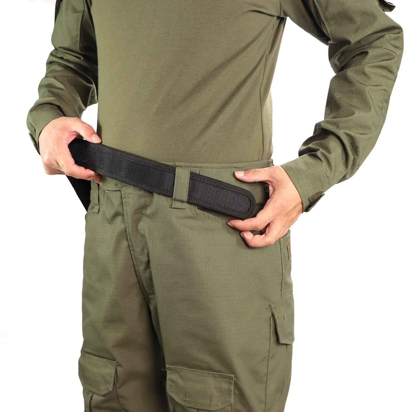 Ceinturon Tactique LOOP – Nylon Haute Qualité avec Boucle Métal, Multicam, Noir, Kaki Ma boutique