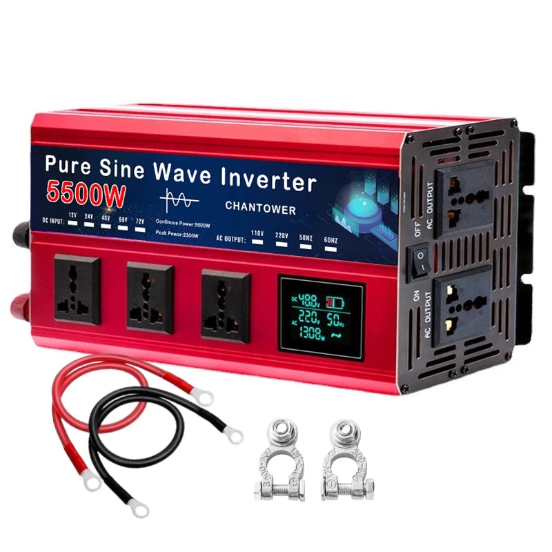 Onduleur Pur Sinus 5500W / 5000W – DC 12V/24V/48V/60V/72V à AC 110V/220V - BLACKBEARD OUTDOOR INDUSTRIES