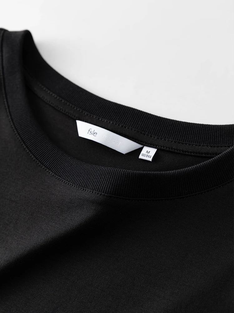 T-shirt Femme 100% Coton FSLE | Col Rond | Manches Courtes | Blanc ou Noir | Été & Printemps - BLACKBEARD OUTDOOR INDUSTRIES