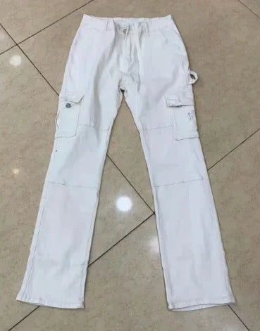 Jean Taille Haute Élastique Femme – Jean Cargo Détente en Denim, Poches Pratiques – Pantalon Slim et Confortable pour le Travail et les Loisirs - BLACKBEARD OUTDOOR INDUSTRIES
