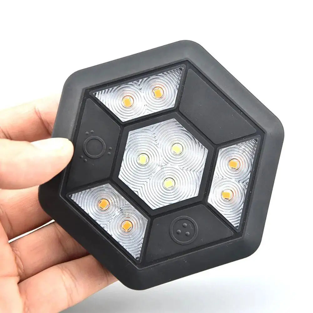 Feu de Signalisation Rotatif LED Magnétique Rechargeable - Lumière de Sécurité pour Voiture, Jaune et Blanche BLACKBEARD OUTDOOR INDUSTRIES