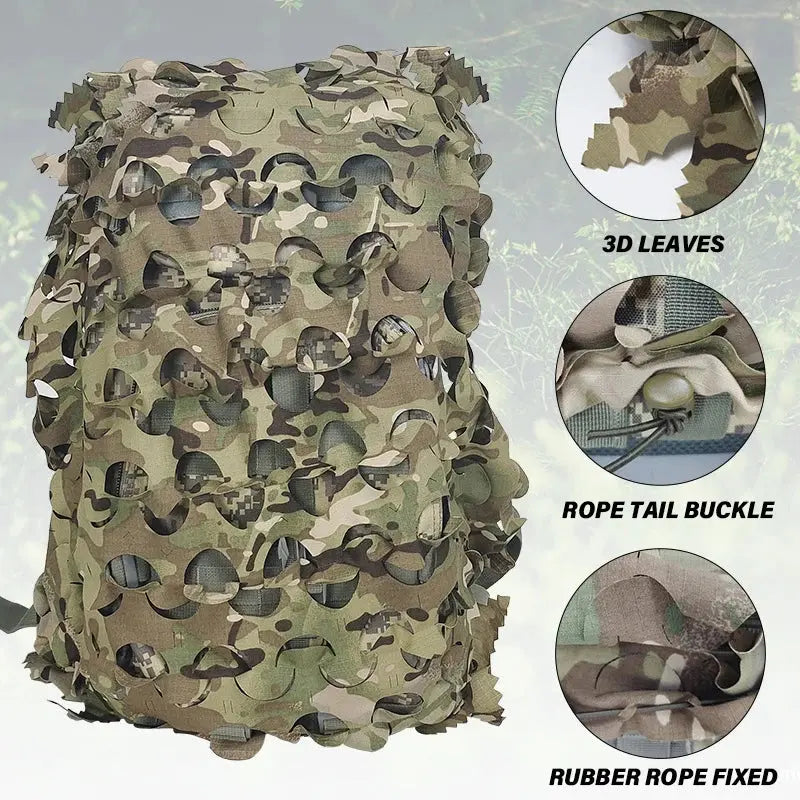 Kit Camouflage 3D Laser Cut – Couvre-Sac à Dos & Couvre-Casque Tactique Ma boutique